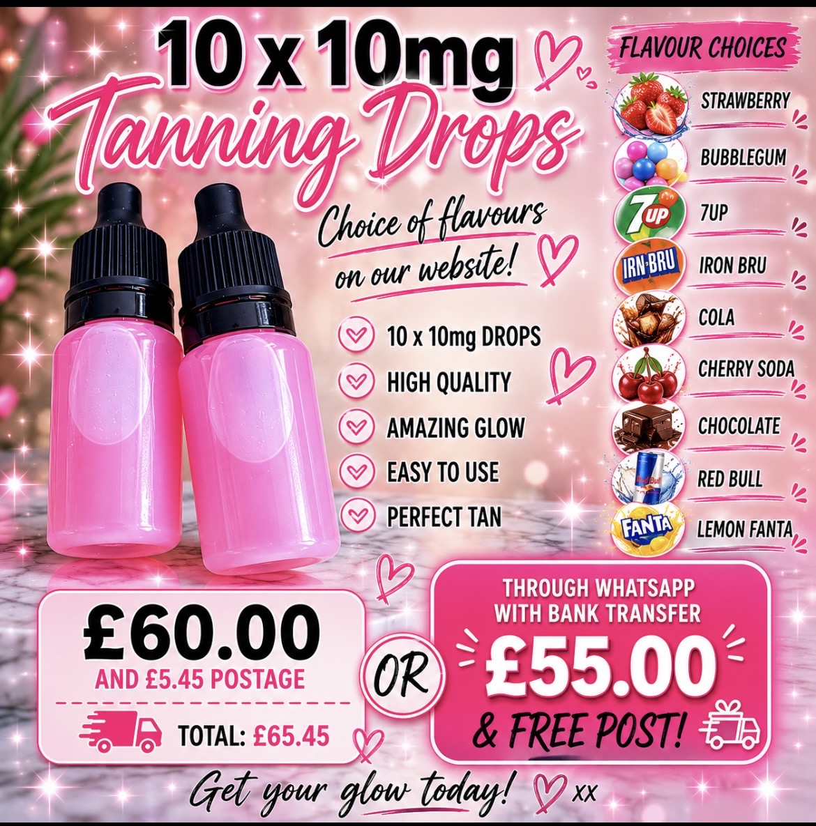 I0 X TANNING DROPS 10mg