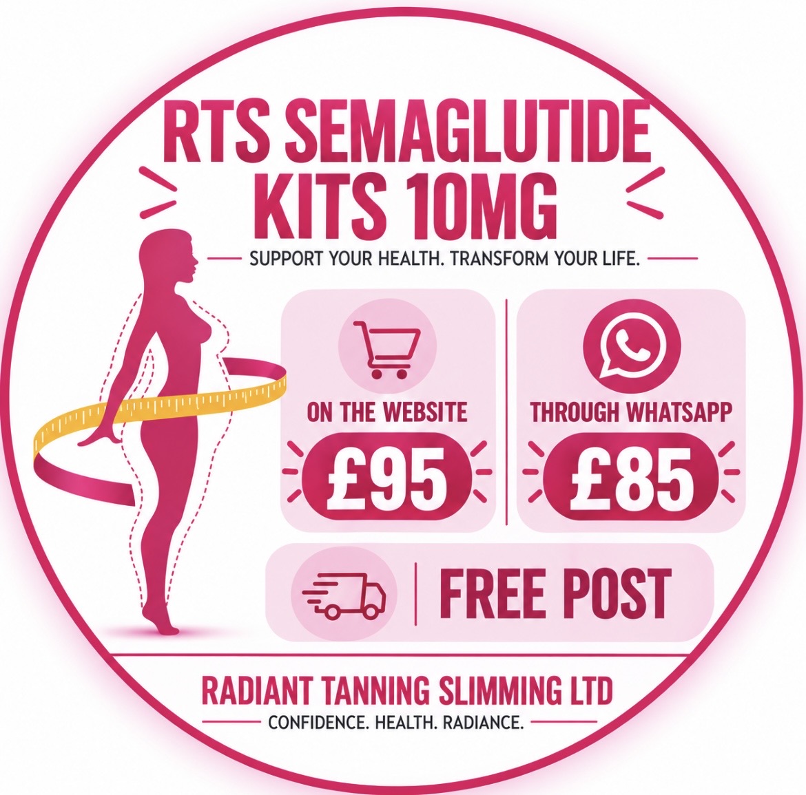 RTS SEM KITS 10 MG ORDER ON WHATSAPP FOR DISCOUNT AND FREE POST